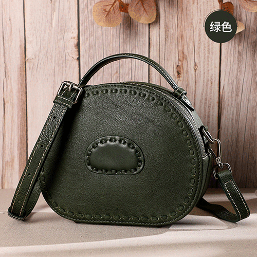 真皮女包原创复古手工植鞣牛皮女式单肩斜跨手提包