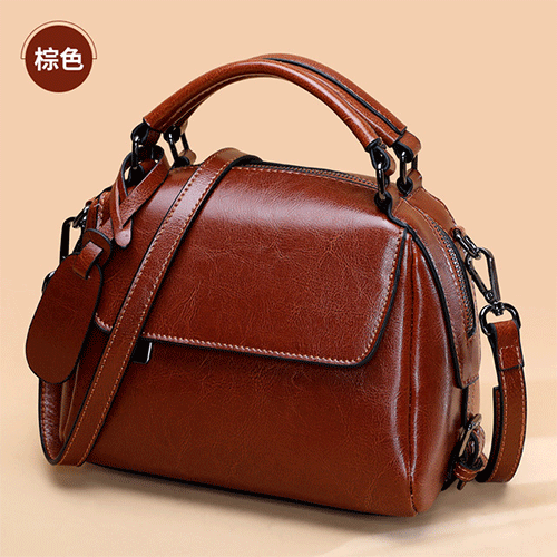 新款时尚潮单肩包手提包斜挎包女真皮百搭包
